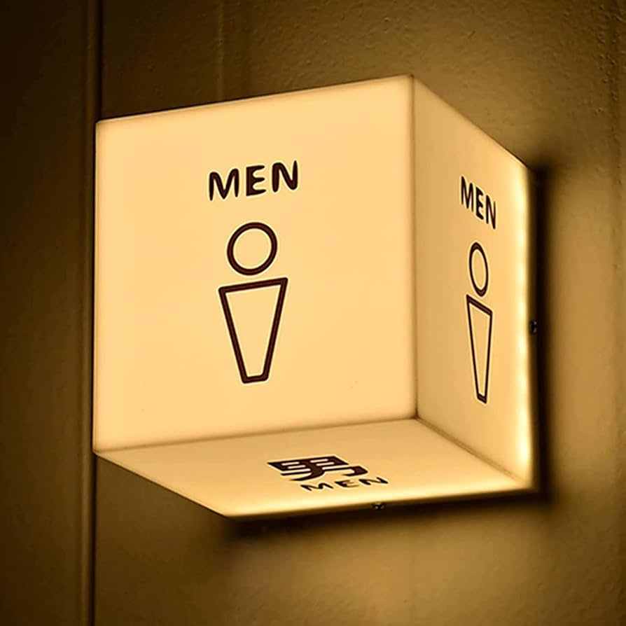 Amazon.co.jp: LEDライト トイレサイン 壁掛け 男女兼用 6インチ 光る