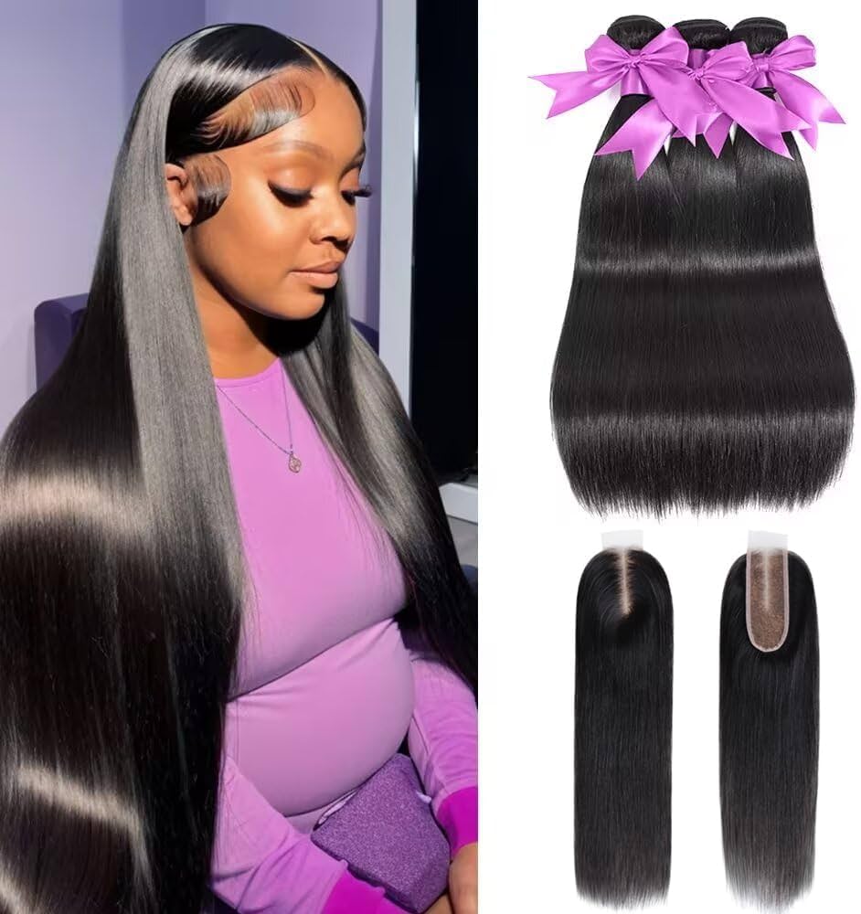 Amazon.com : QIYING 2x6 HD Lace Closure with Bundles 26 28 30+20