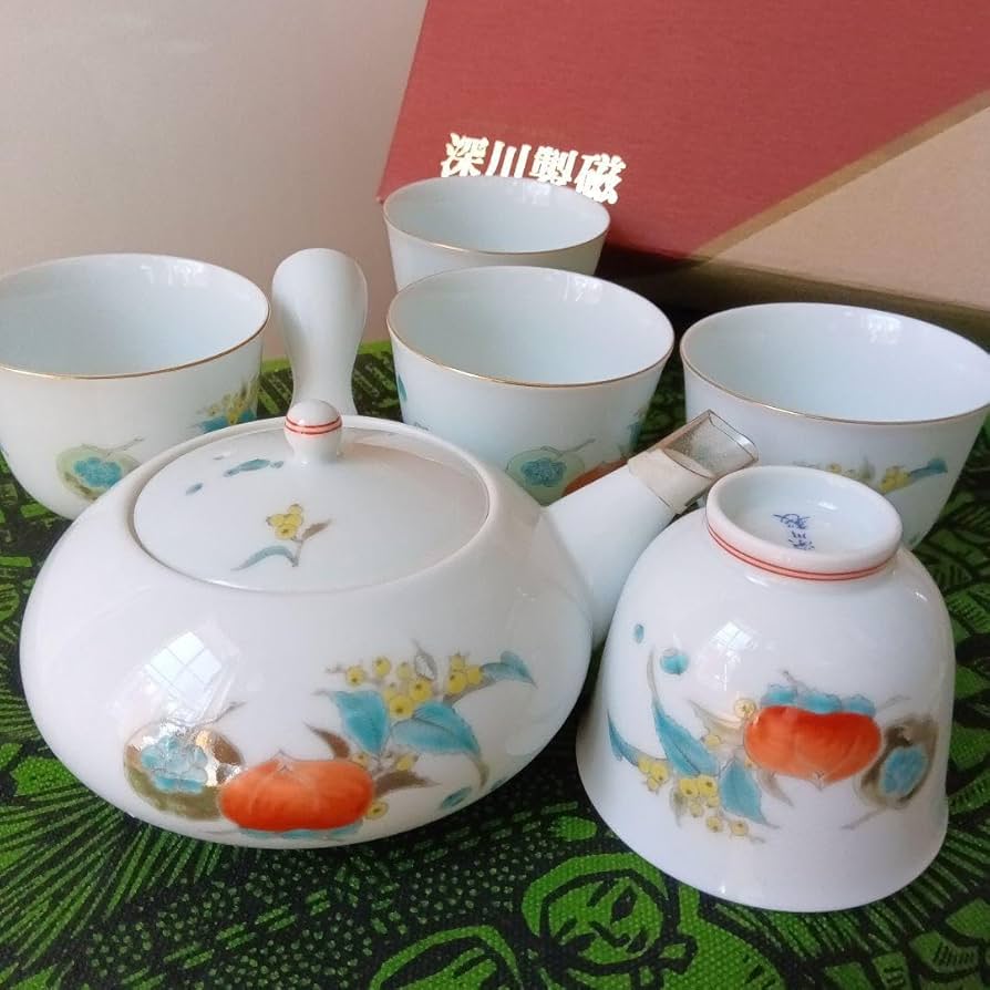 2300 深川製磁 茶器セット 急須1客 湯呑蓋付5客 【公式通販】