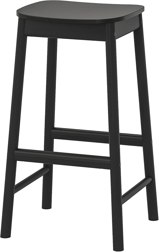 Amazon｜IKEA RÖNNINGE バースツール 75cm ブラック｜カウンターチェア
