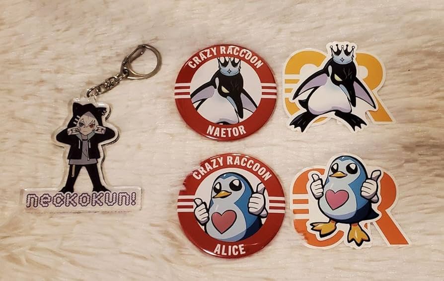 Amazon.co.jp: 元 CR ねこくん アクキー 、Naetor alice 缶バッジ 1OJM