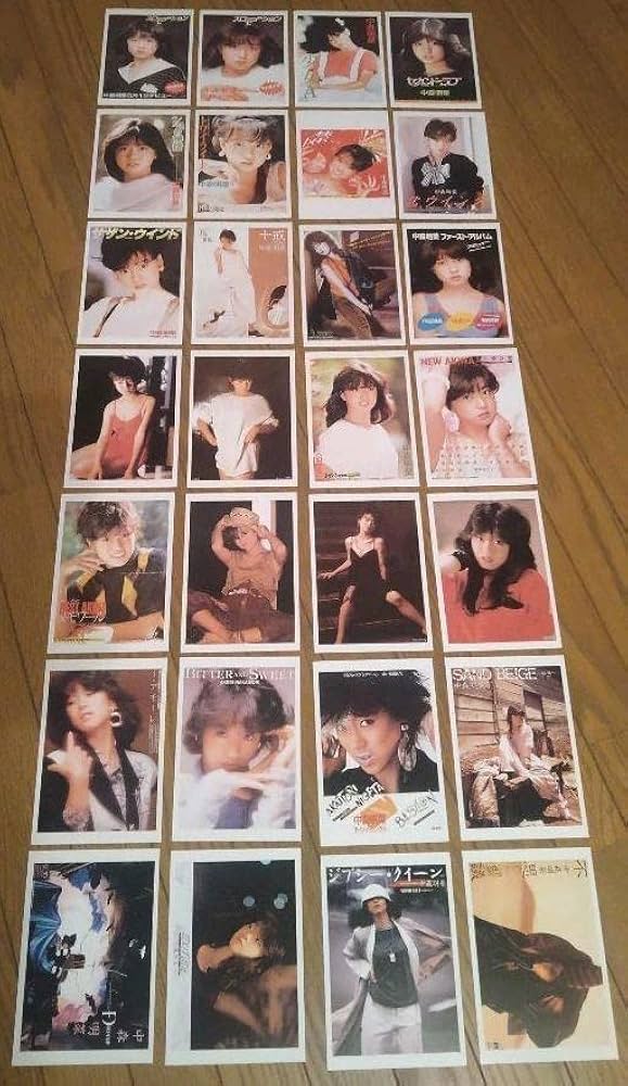 中森明菜・ポストカード・28枚・シングル、アルバム・ジャケット写真