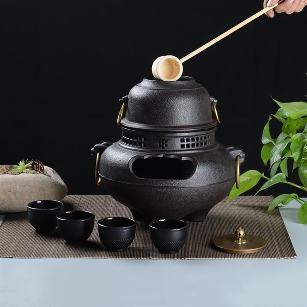 鉄製 茶釜 一式 木箱付き 日本茶道具セット 茶道・お点前セット