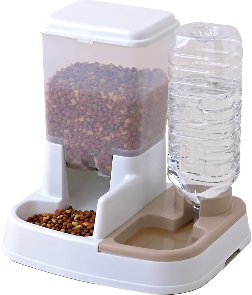 Amazon | アイリスオーヤマ ペット用自動給餌器 給水器 ホワイト JQ