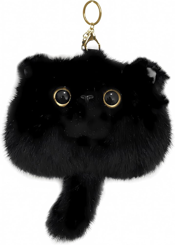 Amazon.co.jp: [HUIJUFU] かわいい猫のぬいぐるみ小銭入れキーホルダー