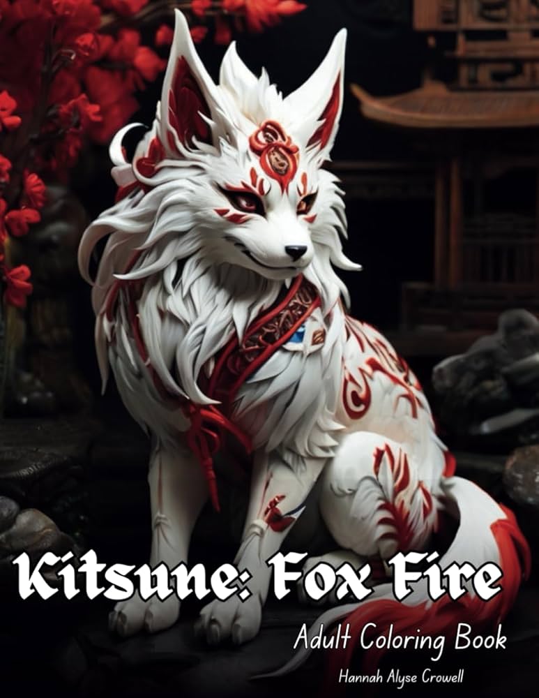 Amazon.com: Kitsune: Fox Fire: Adult Coloring Book: 9798879420739