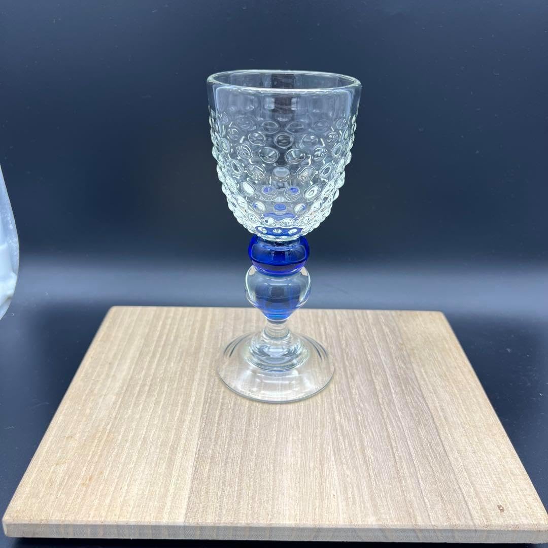 ブルーグレー】N10072 船木倭帆 作 プラントグラス 吹きガラス ブルー