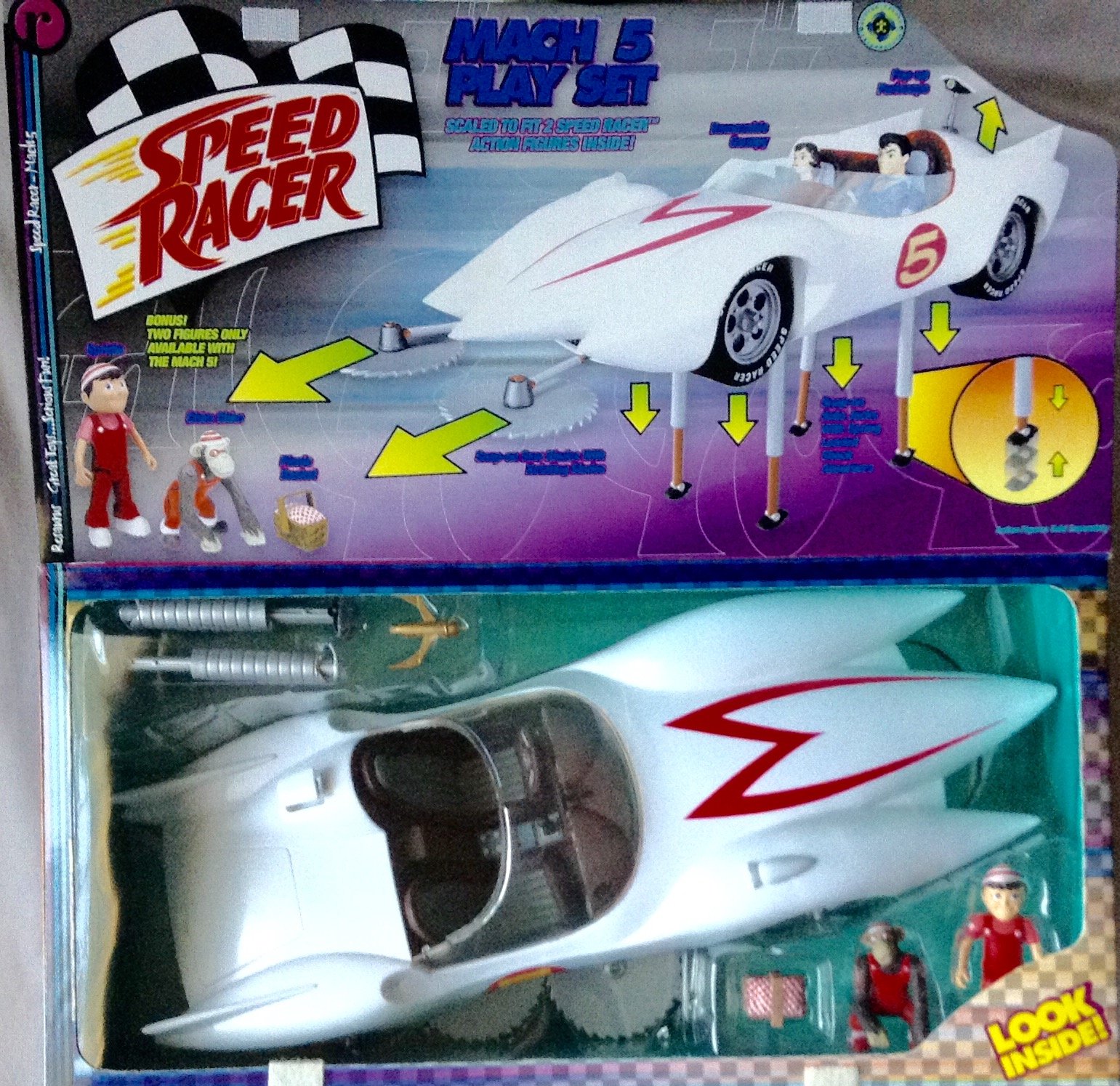 Speed Racer Mach V Playset with Exclusive Spridle & Chim Chim