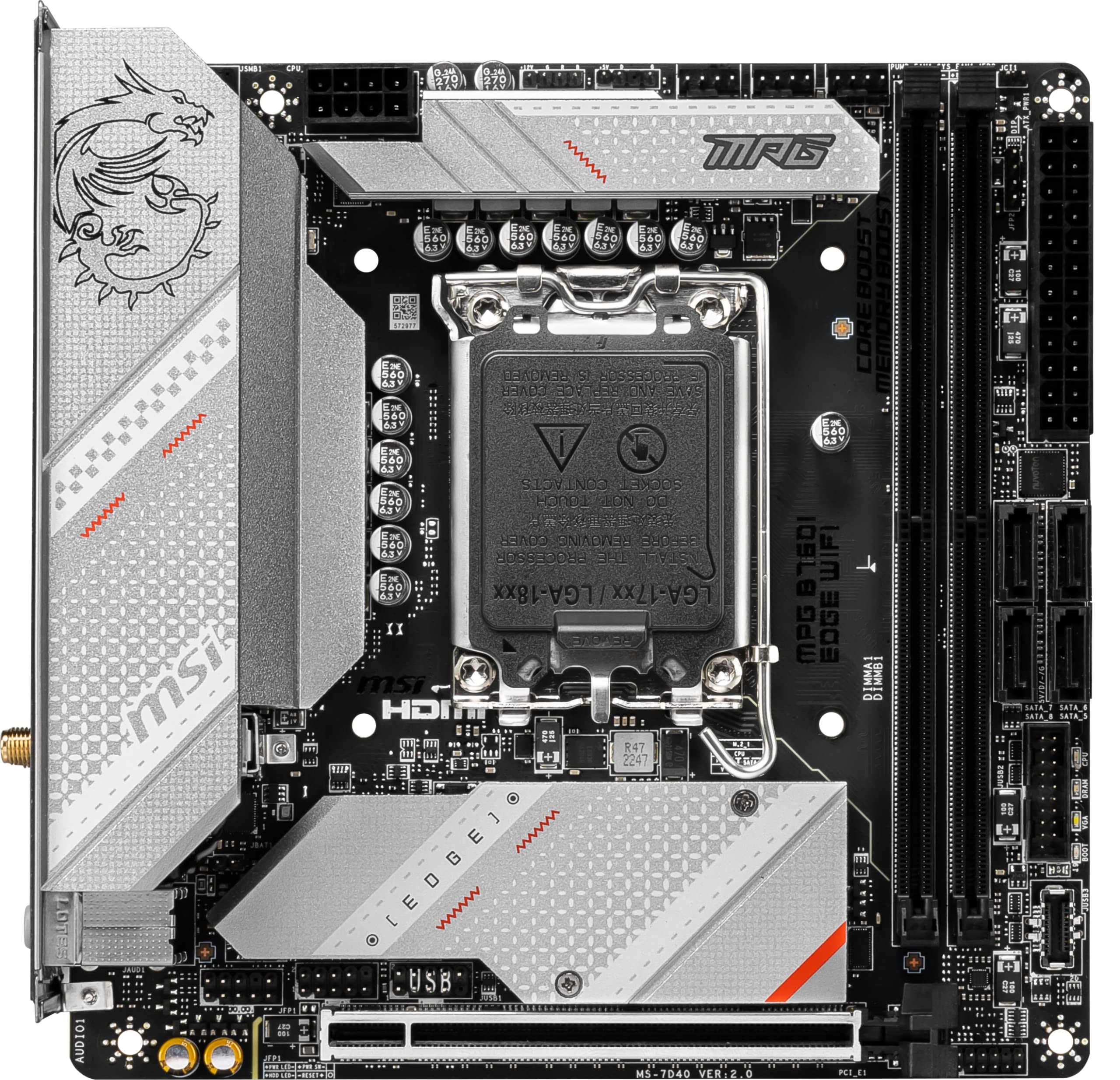 Amazon.com: MSI MPG B760I Edge WiFi Gaming Motherboard (Supports