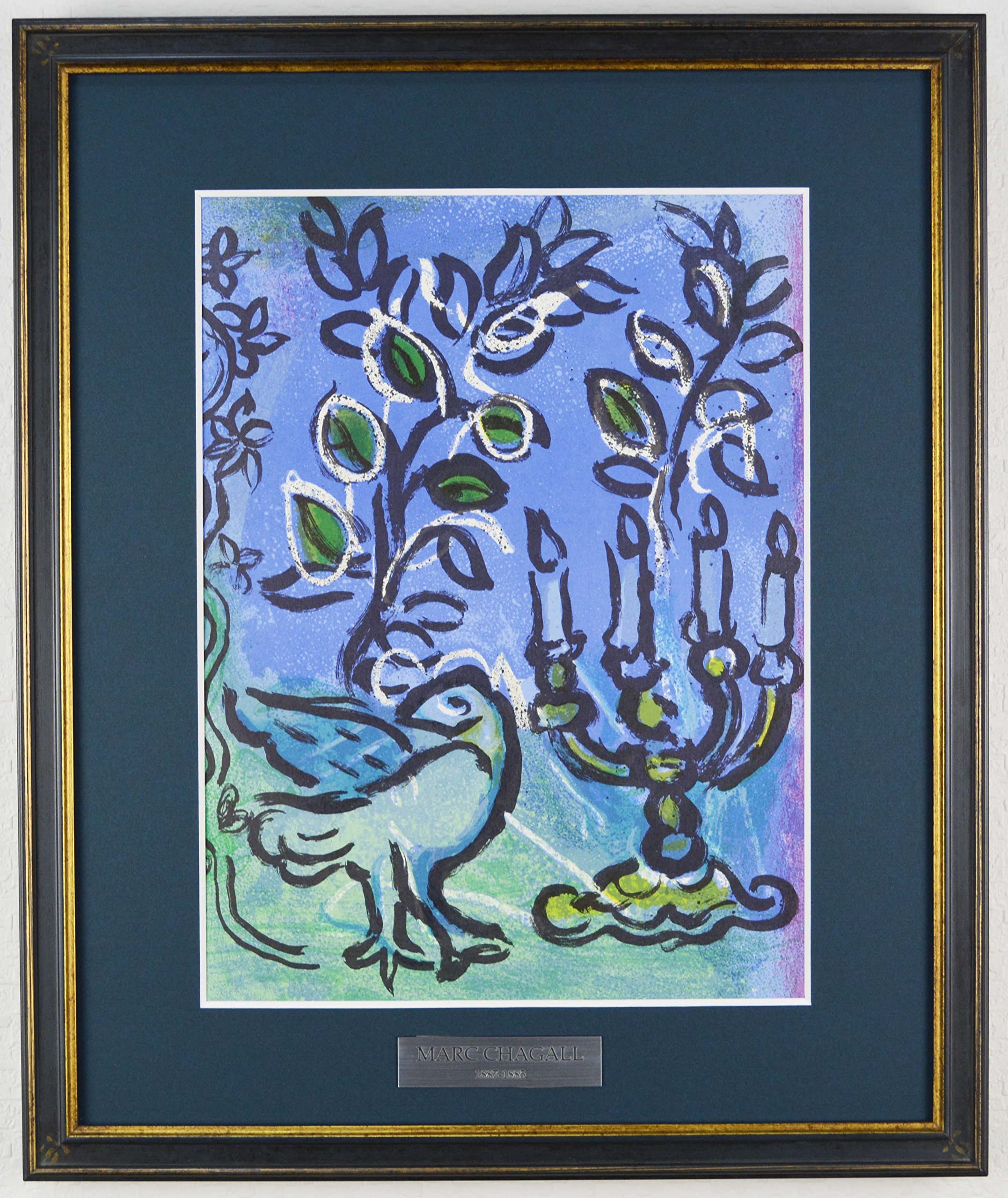 マルク•シャガール オリジナルリトグラフ エルサレムウィンドウ 燭台