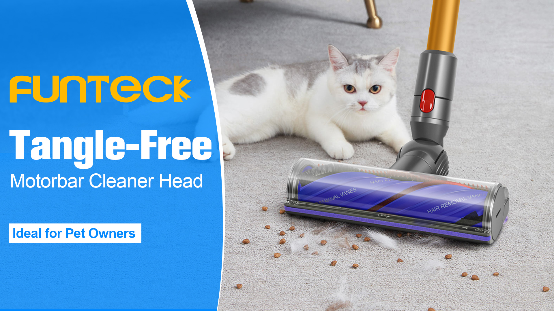 Amazon.com: FUNTECK Anti Tangle Motorbar Cleaner Head for Dyson