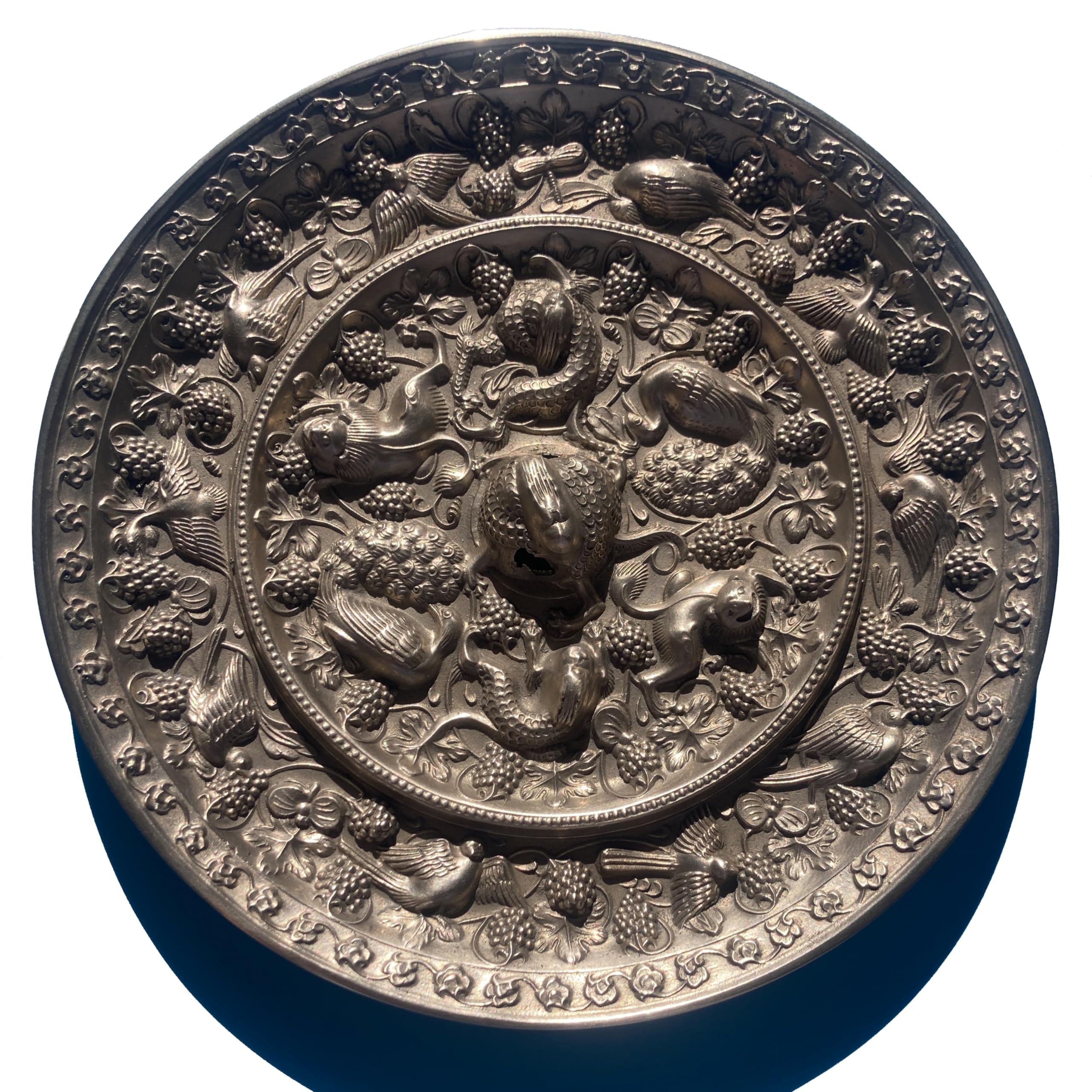 中国 古銅青銅 銅鏡 古鏡 紙鎮 文鎮 時代箱 M R9324 中国 古銅青銅