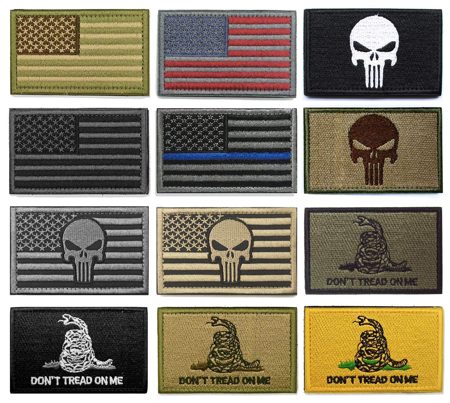 ミリタリー刺繍パッチ8枚セット