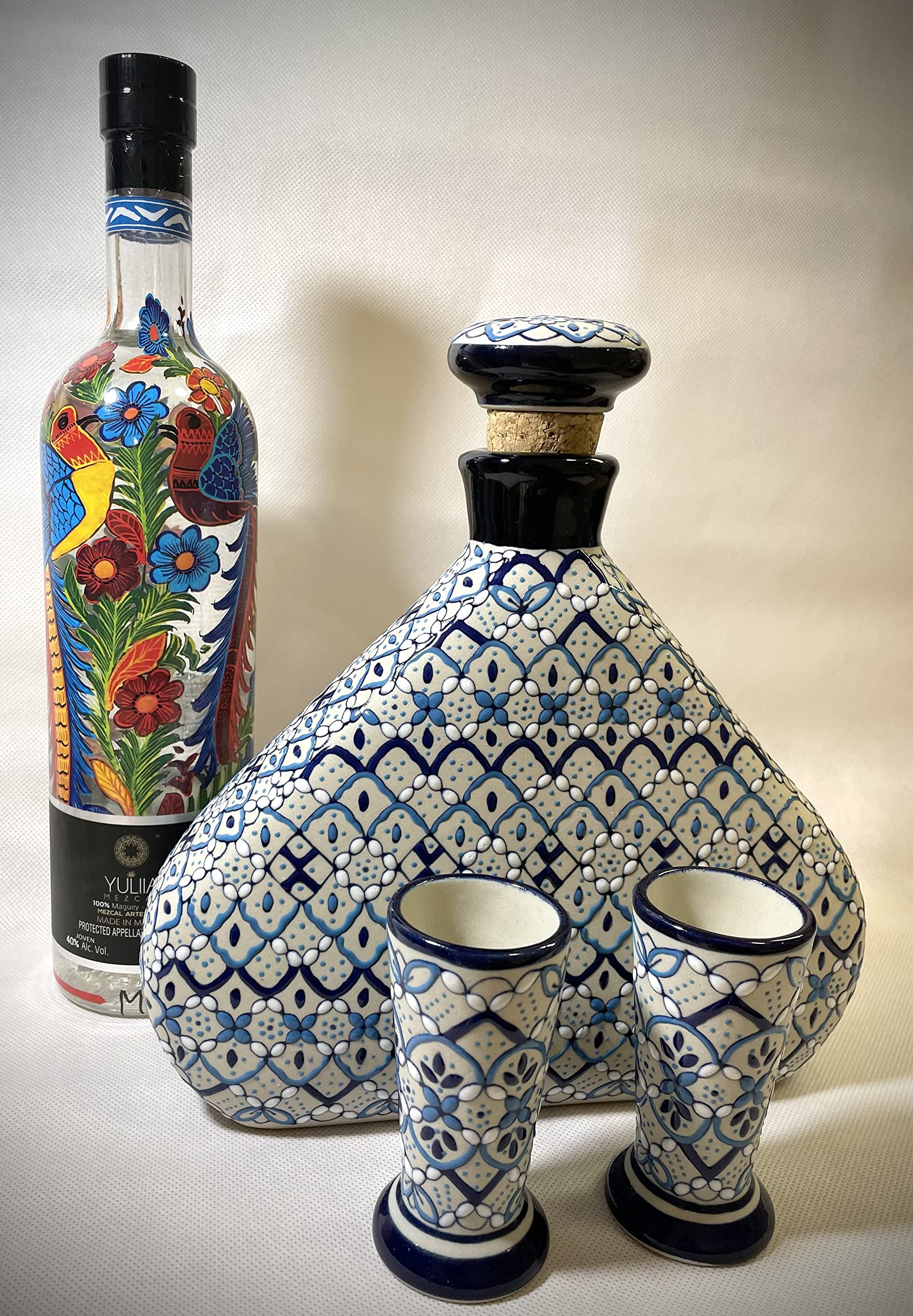 テキーラアネホ セルビン焼 ボトル ショットグラス4つ 【公式通販】