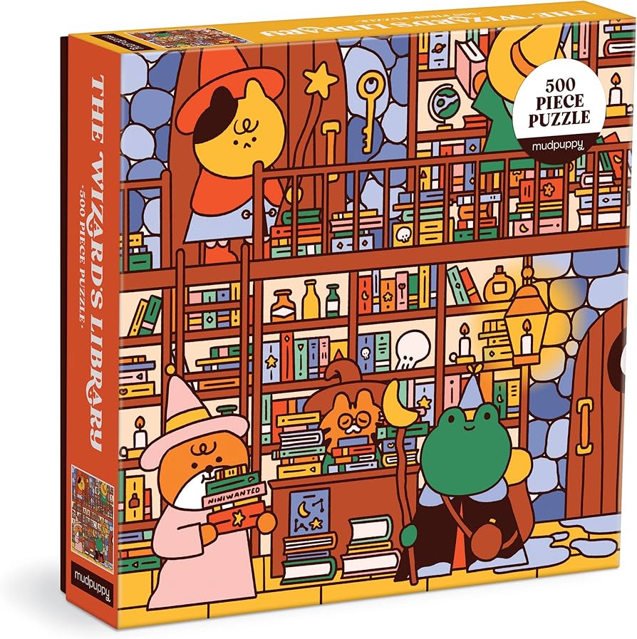 Amazon.com: Mudpuppy's The Wizard's Library 500 Piece Family