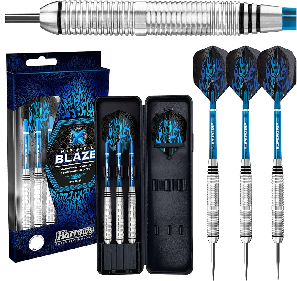 Amazon.co.jp: Harrows Blaze INOX ダーツ、スチールチップダーツ