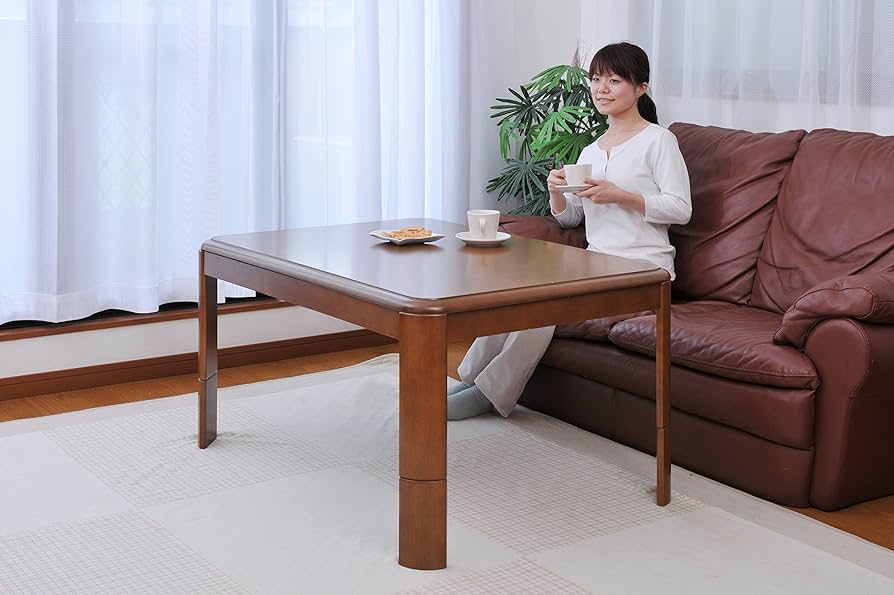 Amazon | リビングこたつ 高さ3段階調整 120×80cm | 滝口木材 | こたつ