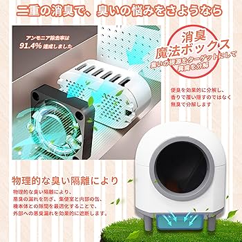 Amazon | Aoruefar 猫 トイレ自動 新型アップグレード全自動猫用トイレ