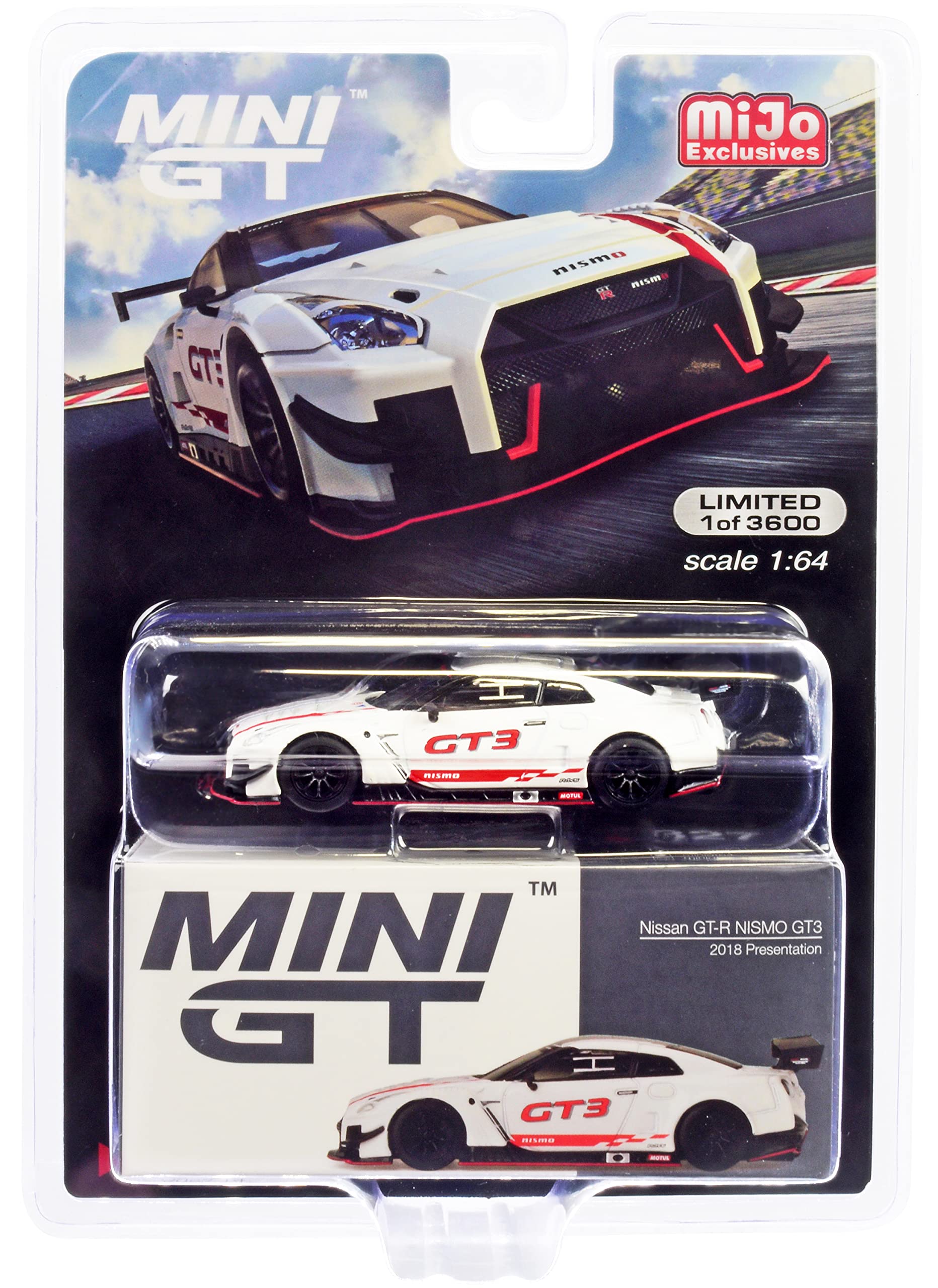 Amazon | Truescale ミニチュア GT-R GT3 ホワイト シルバー トップ
