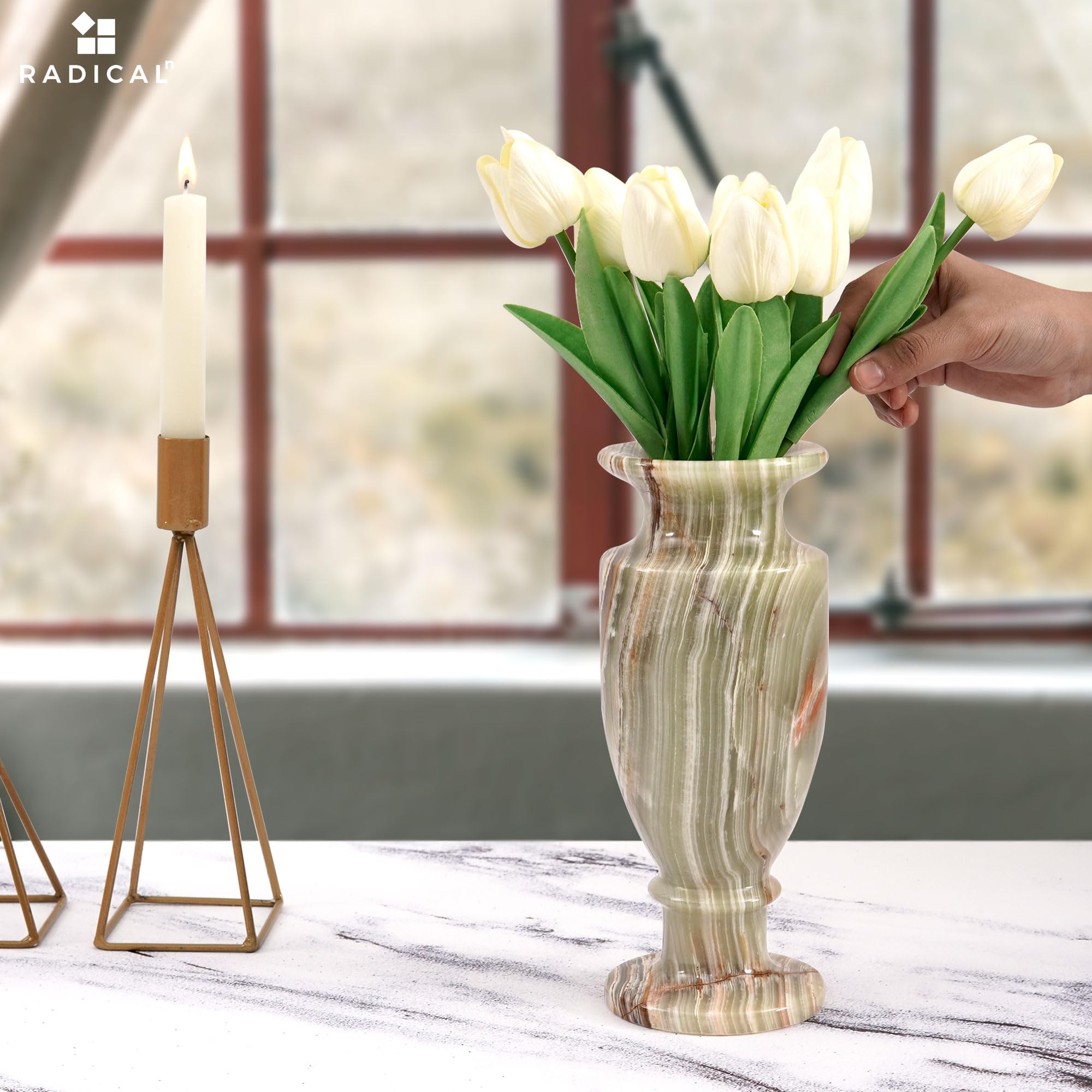 工芸品 Flower base marble color 工芸品 Flower base marble color