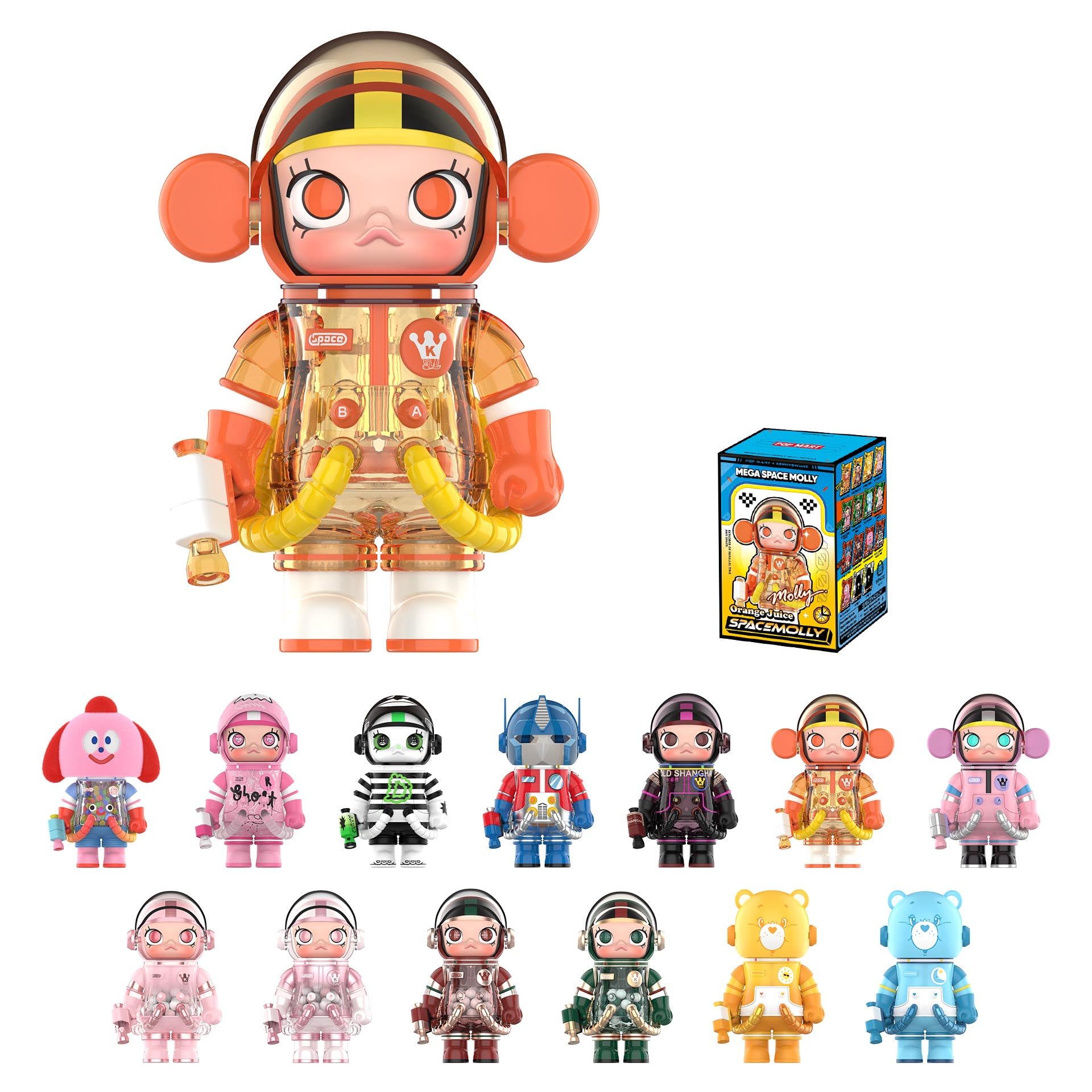 Amazon.com: POP MART MEGA Space Molly 100% Series4 Blind Box