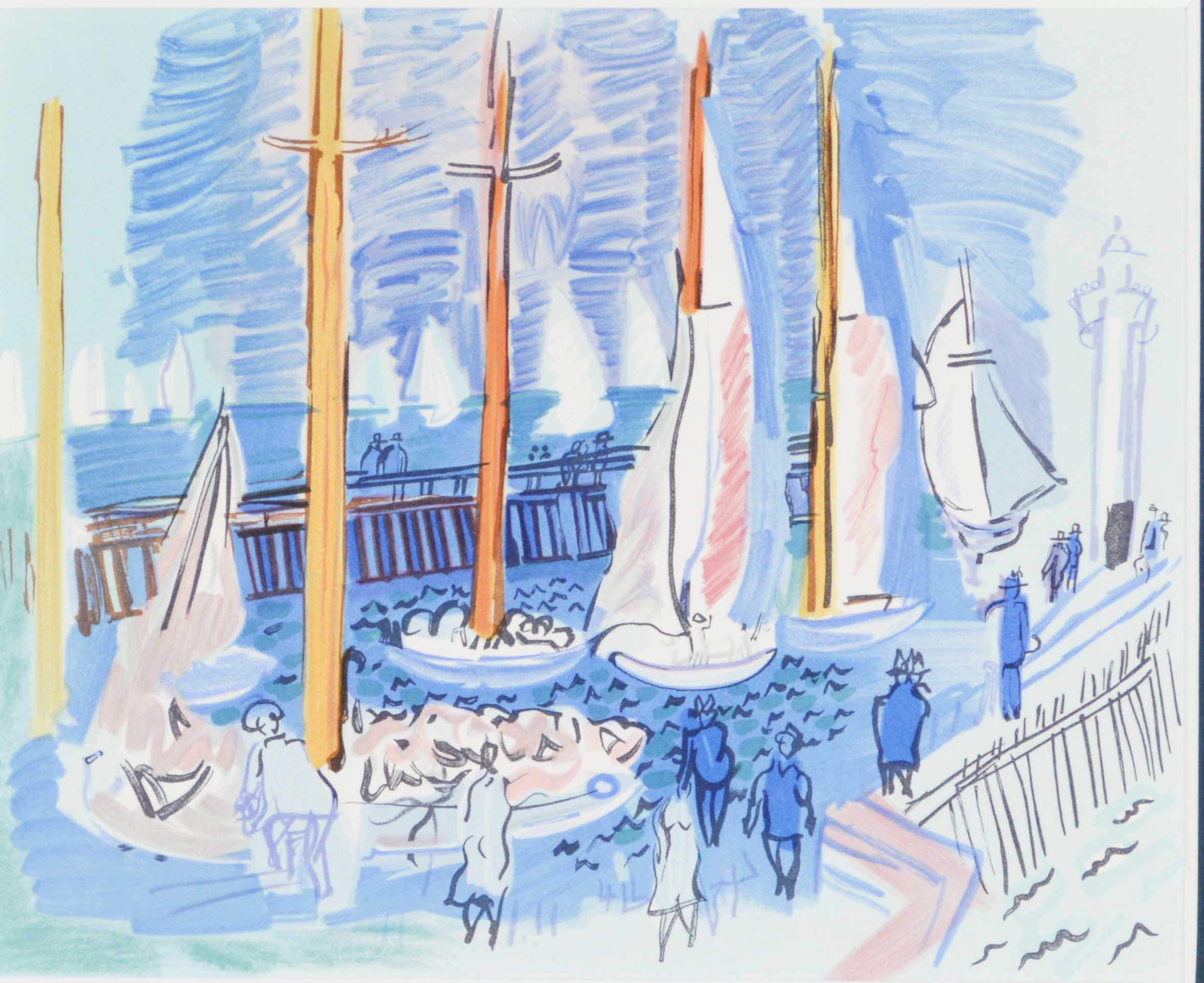 bb/ラウル・デュフィのリトグラフ 「Regates」 bb/ラウル・デュフィの