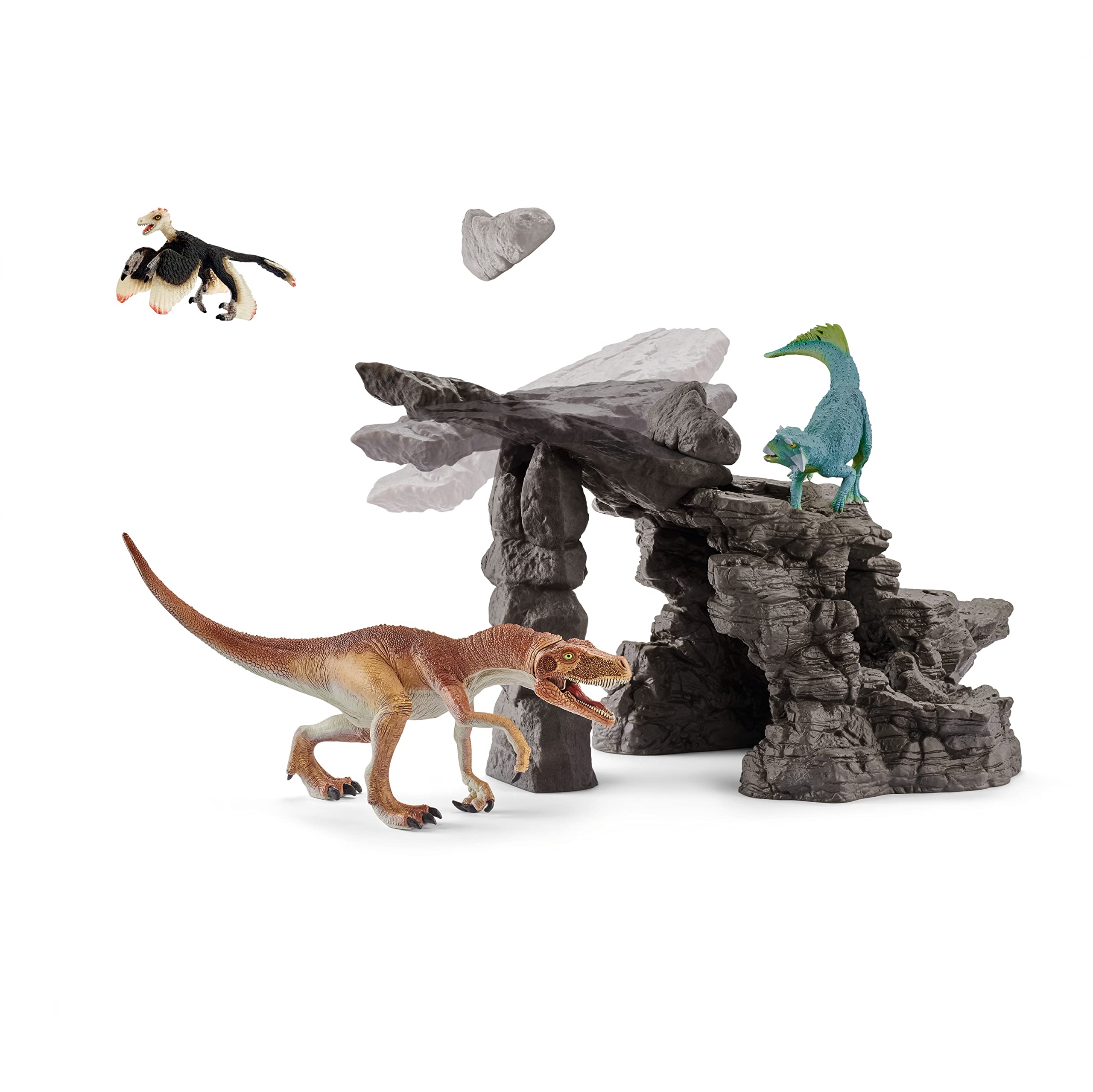 SCHLEICH Dinosaurs Dinosaur Set with Cave 7-Piece Educational