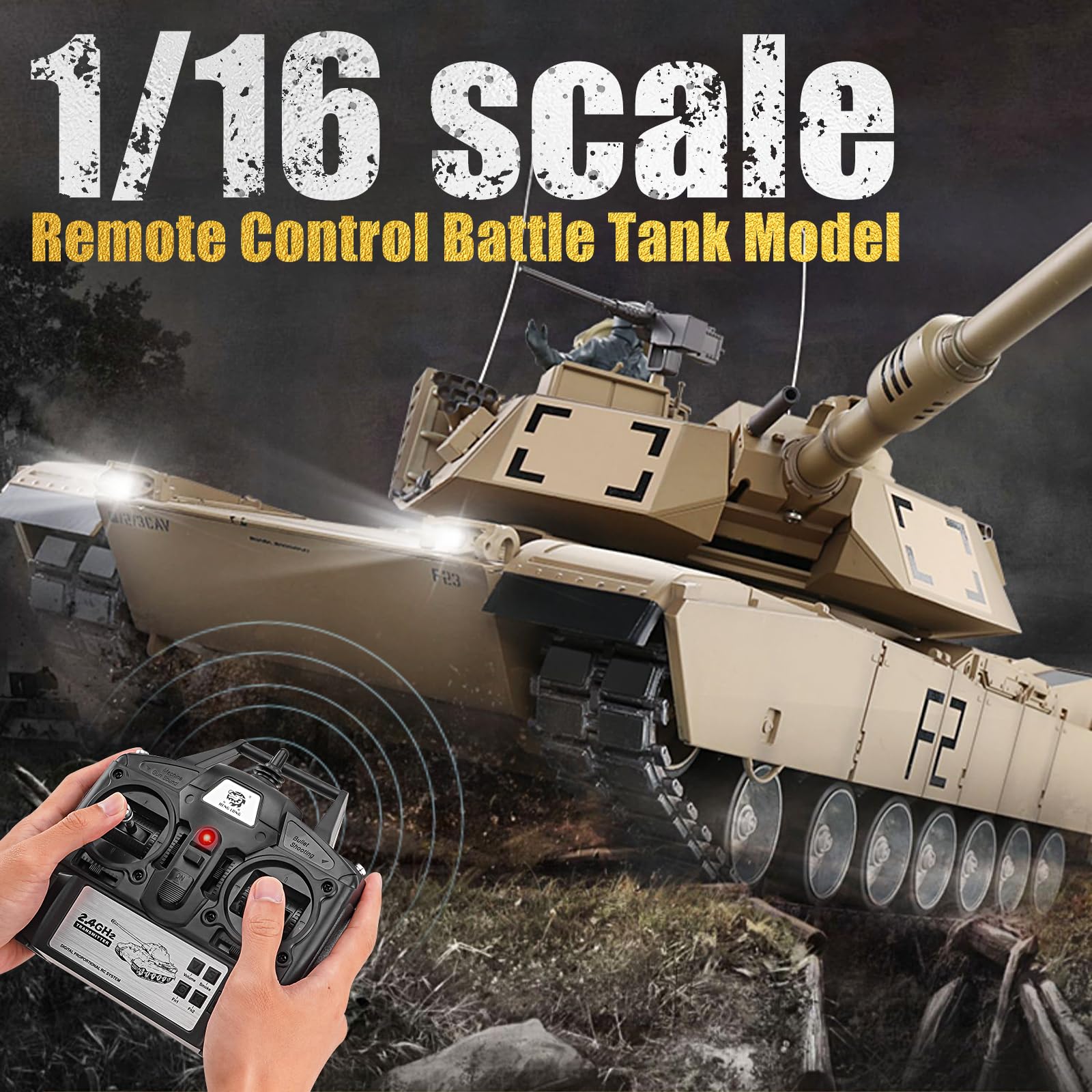 Amazon.co.jp: BESTYMXY RC戦車 US M1A2 エイブラムス陸軍戦車