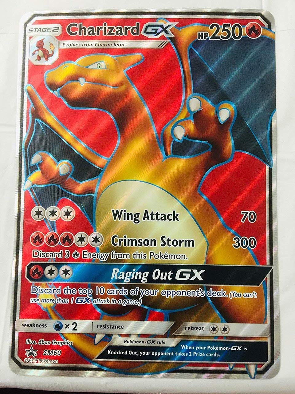 Amazon.com: Charizard-GX - SM60 - Full Art Promo - SM Black Star