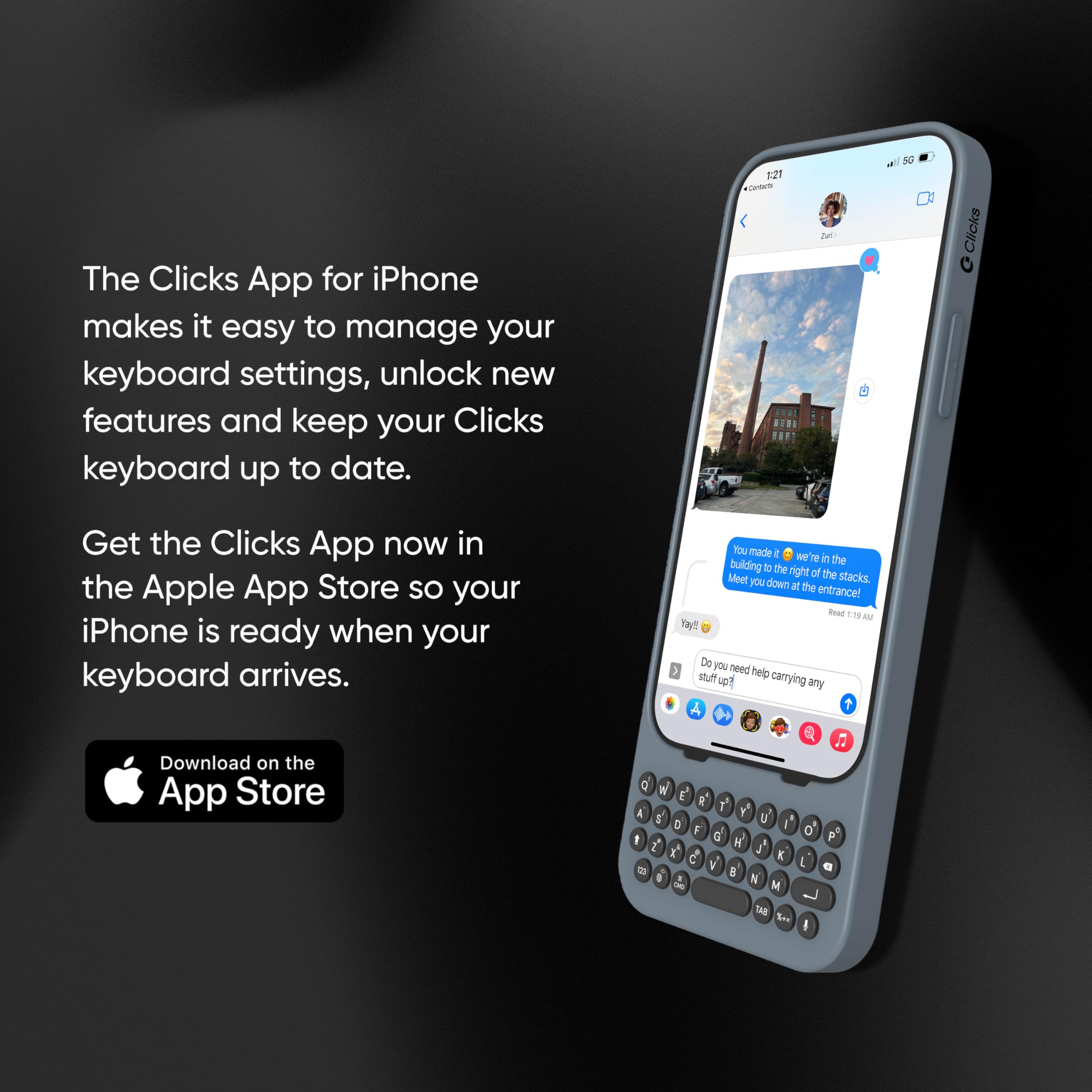 Amazon.com: Clicks Keyboard for iPhone 15 Plus – Keyboard Case for