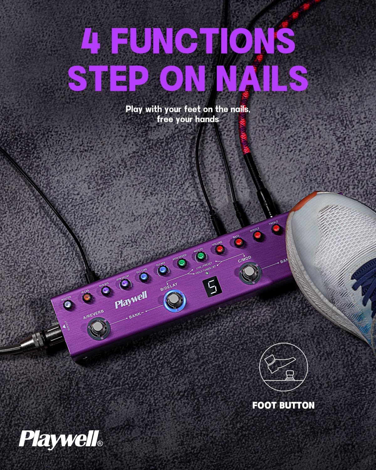 Amazon.co.jp: Playwell マルチエフェクトギターペダル TANK-G