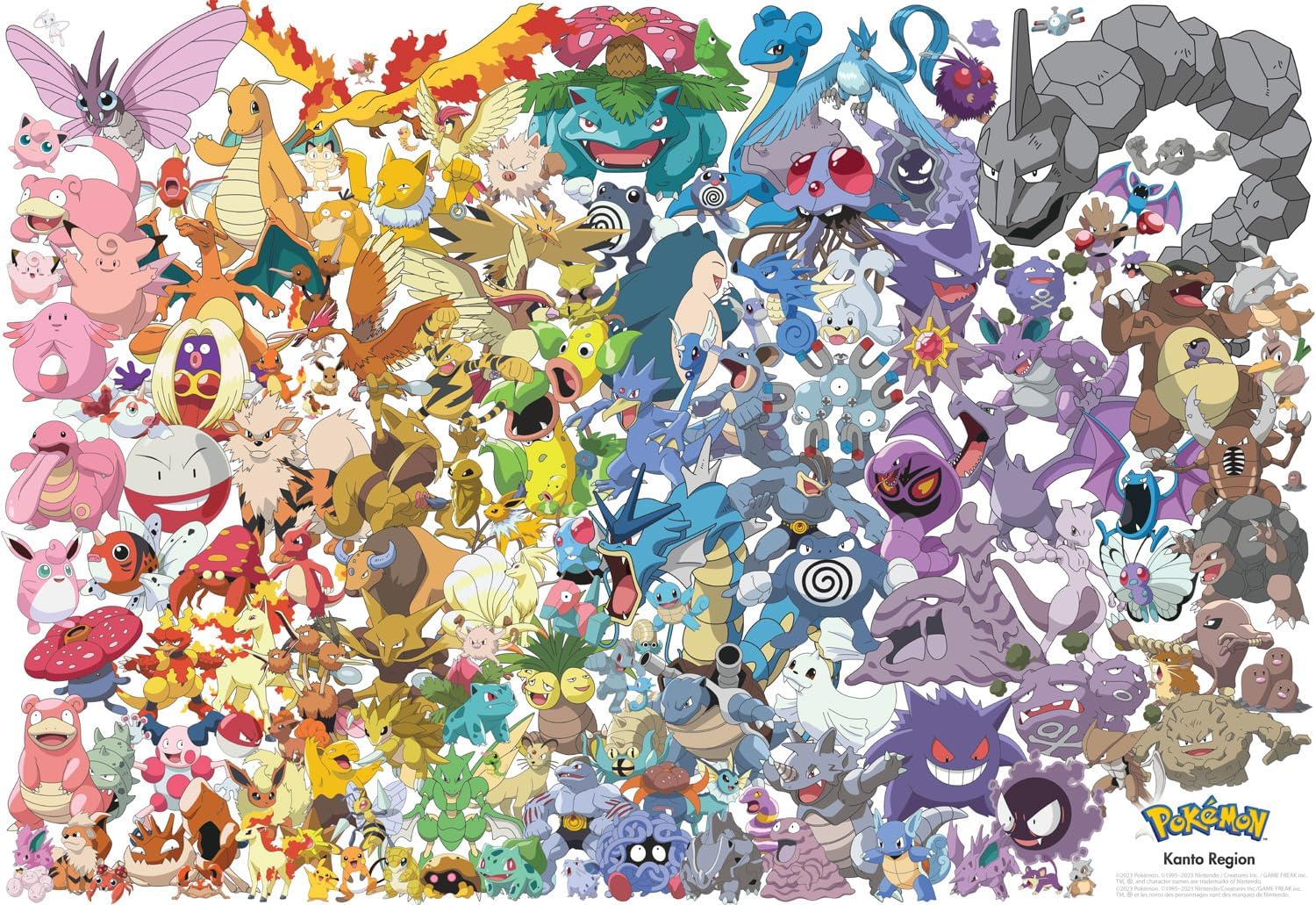 ポケットモンスター 初代パズル 151匹 赤青緑、日本製500ピース 完成品