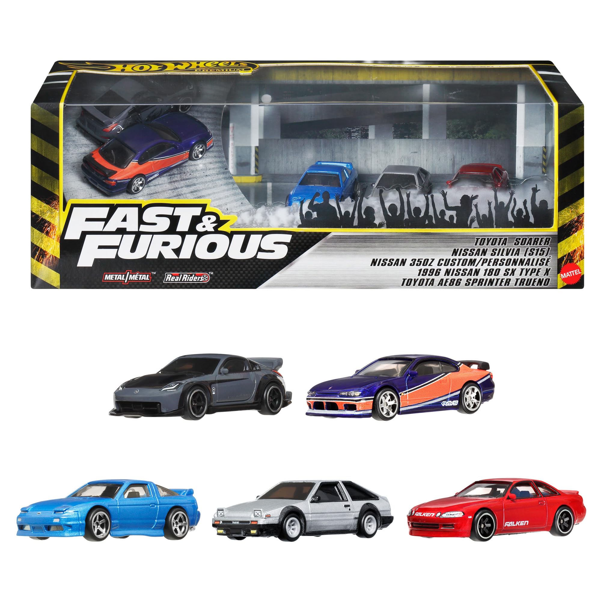 Hot Wheels Premium Fast & Furious Tokyo Drift Vehicle Toy, Set Of
