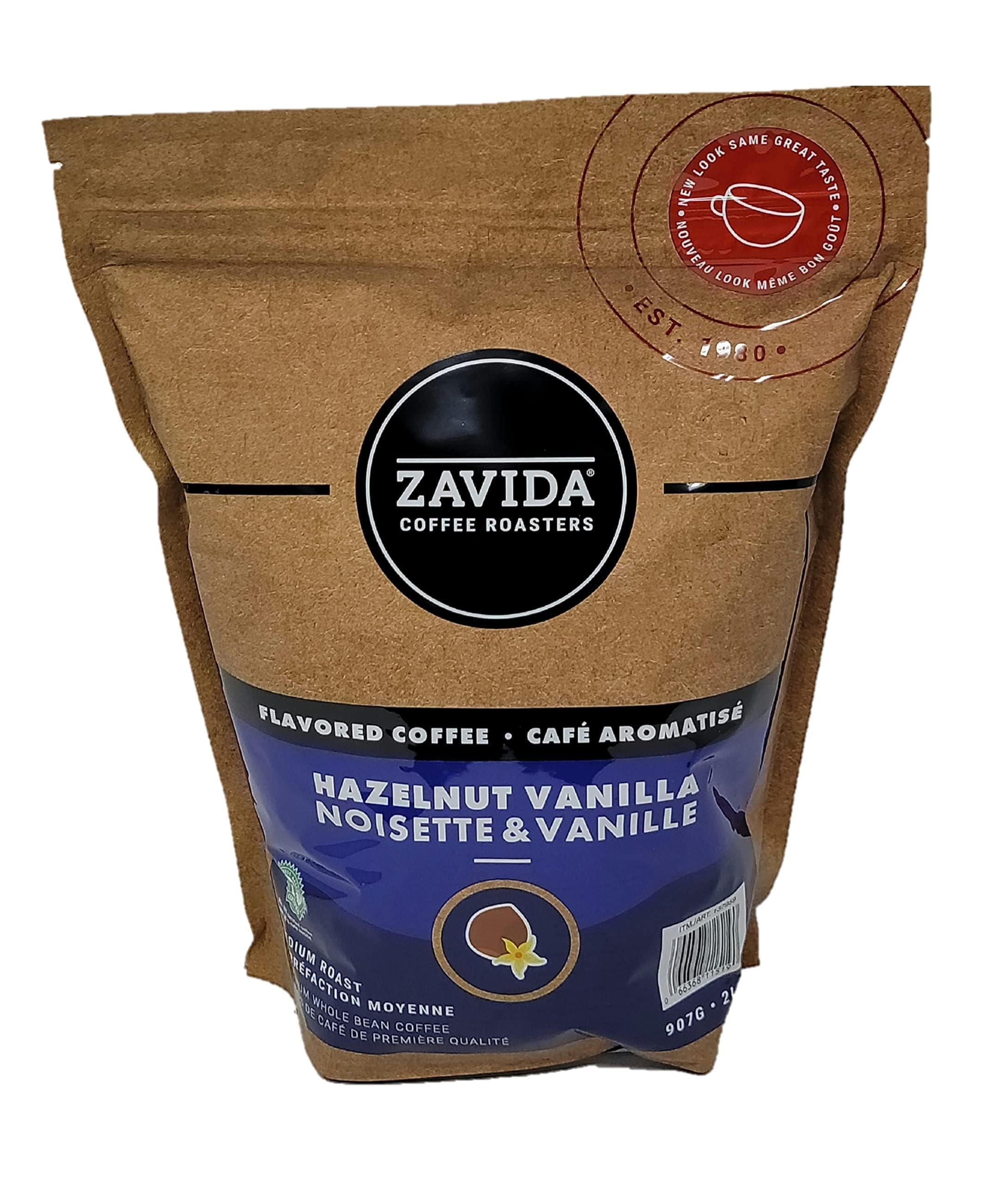Amazon.com : Zavida Hazelnut Vanilla Whole Bean Coffee, 907g/32 oz