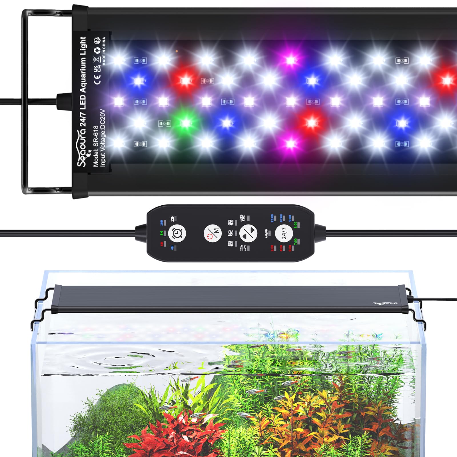 ADA45㎝ガラス水槽 中型 LEDライト付き