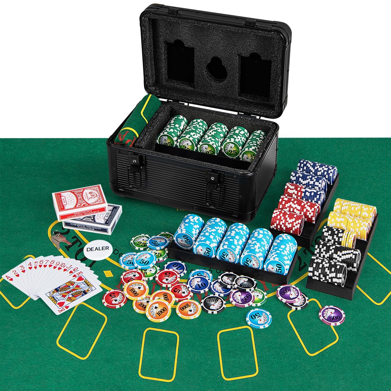ポーカー ゲーム用チップ 900枚セット※ポーカーに必要なおまけ付き