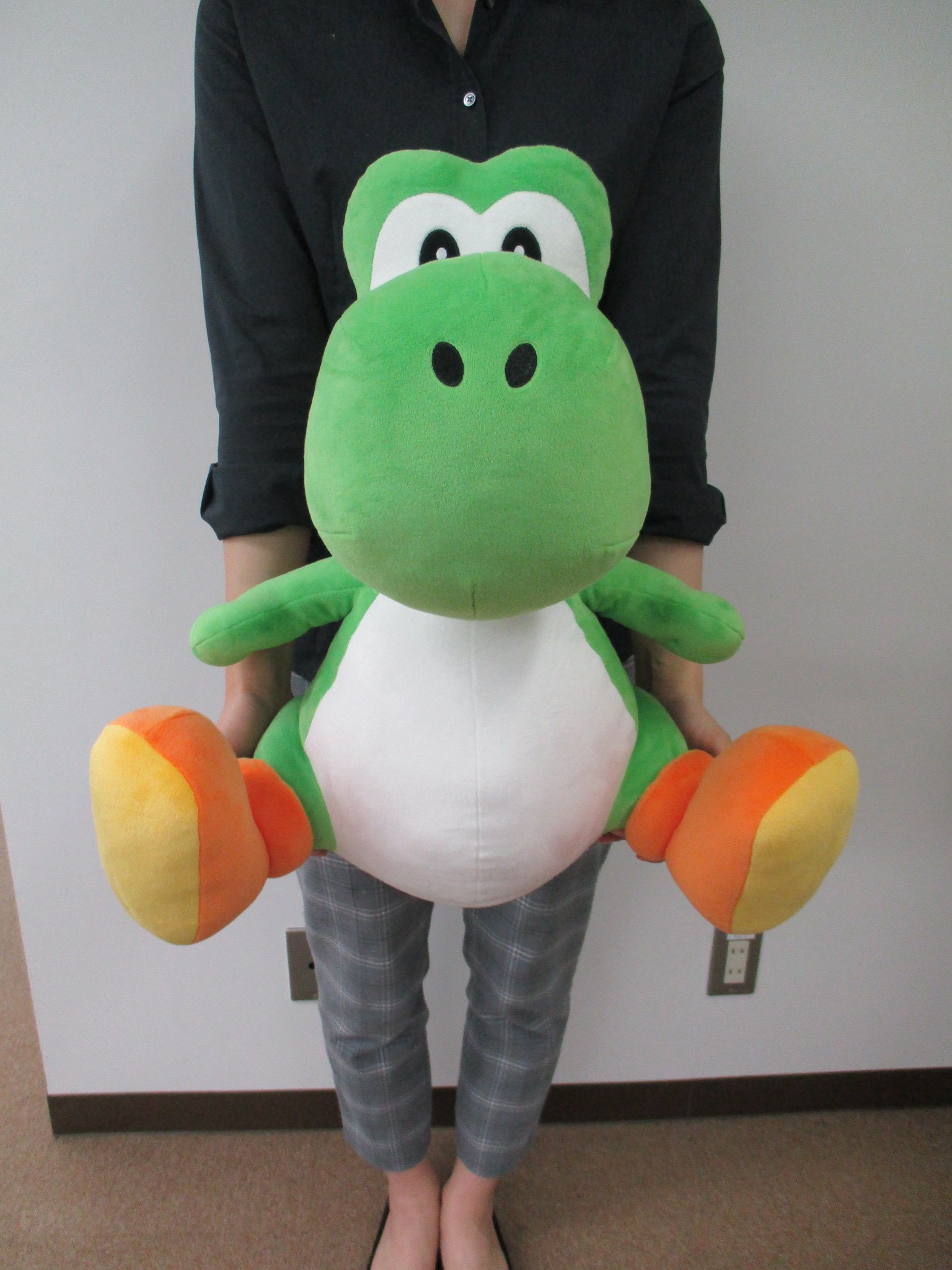 スーパーマリオ ぬいぐるみ ヨッシー 黒 くろ ブラック