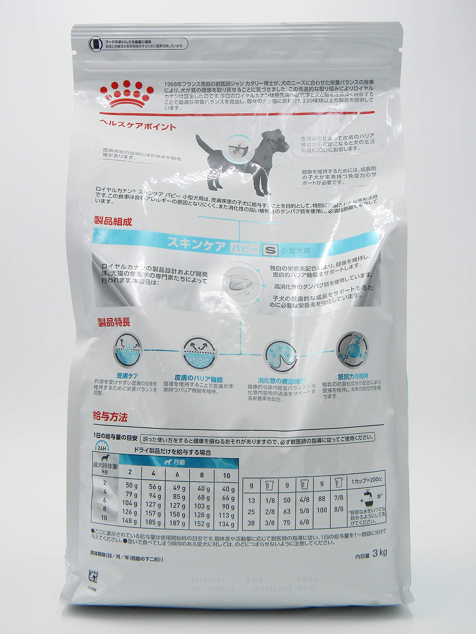 CANIN 皮膚ケア 小型犬用 3kg 2袋（バラ売り可） 楽天市場】ロイヤル