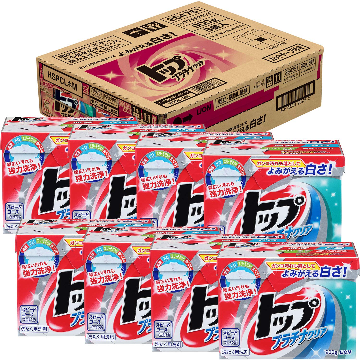 Amazon.co.jp: 【ケース販売】トップ プラチナクリア 洗濯洗剤 粉末