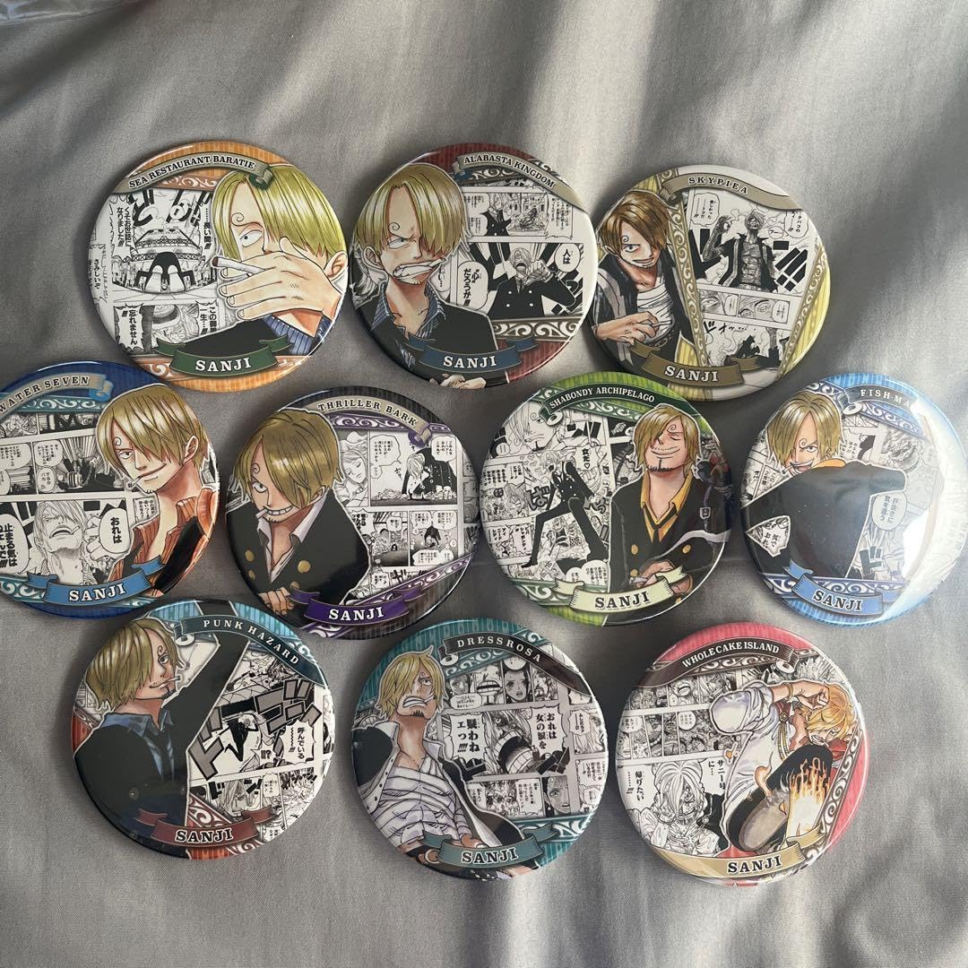 ONE PIECE アクアワールド 缶バッジ サンジ ONEPIECE 缶バッジ