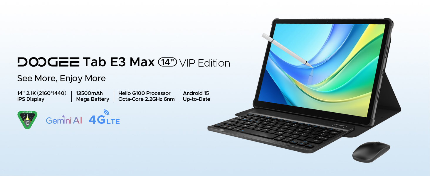 Amazon.com : DOOGEE Tab E3 Max 14 inch Tablet with Keyboard