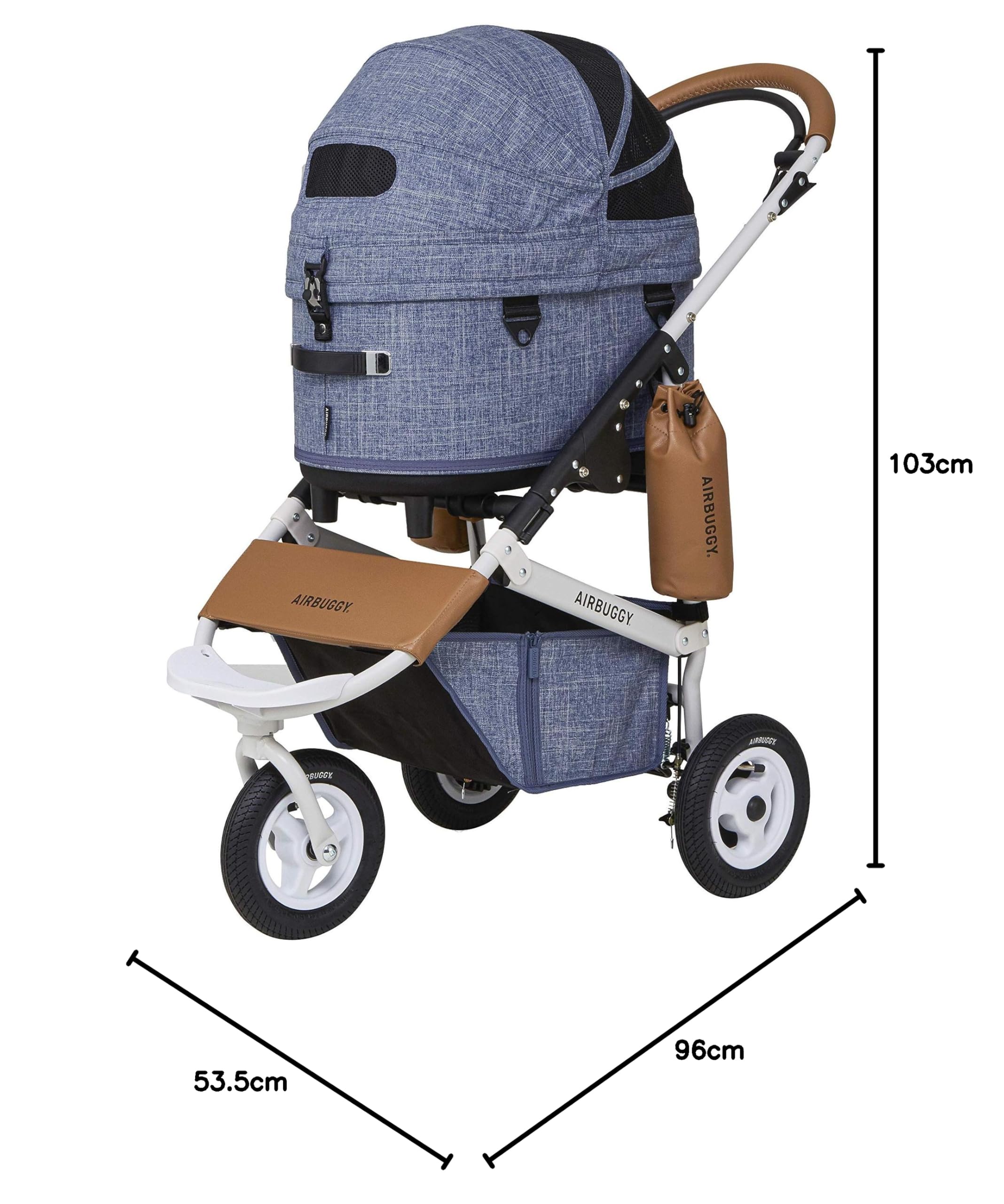 AIRBUGGY ペットカート メランジデニムオフロードタイヤラージサイズ