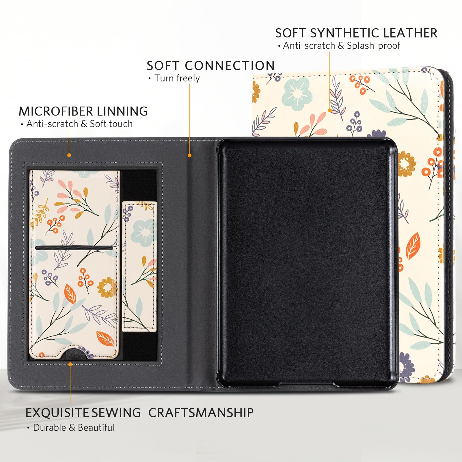 Amazon.com: CoBak Case for Kindle - Leather Cover with Auto Sleep