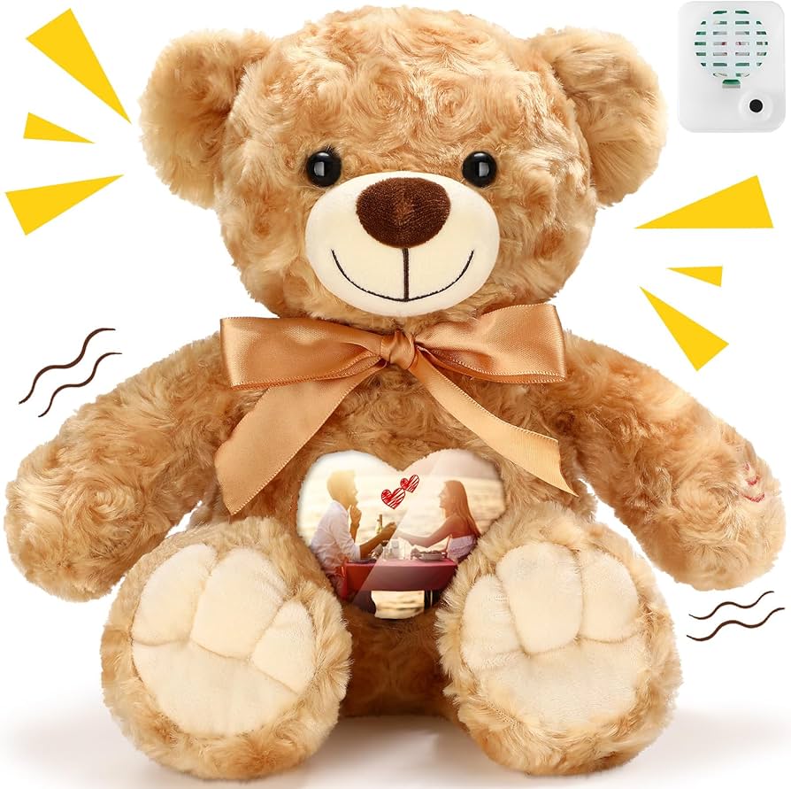 Amazon.com: Silipull Remembrance Bear 12 Inch Rose Velvet Stuffed