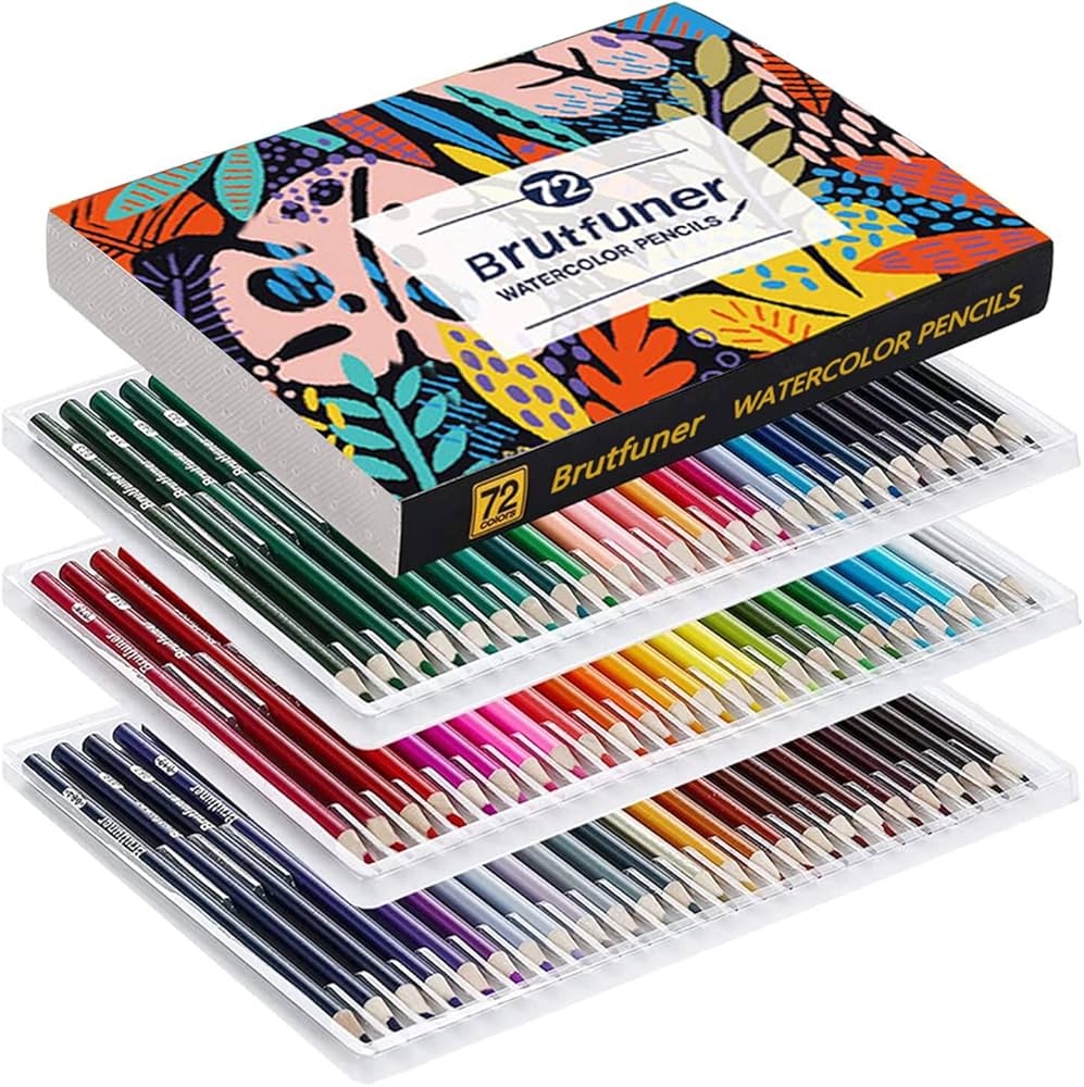 Amazon | Roleness 水彩 色鉛筆 72色 子供と大人の塗り絵 色鉛筆セット