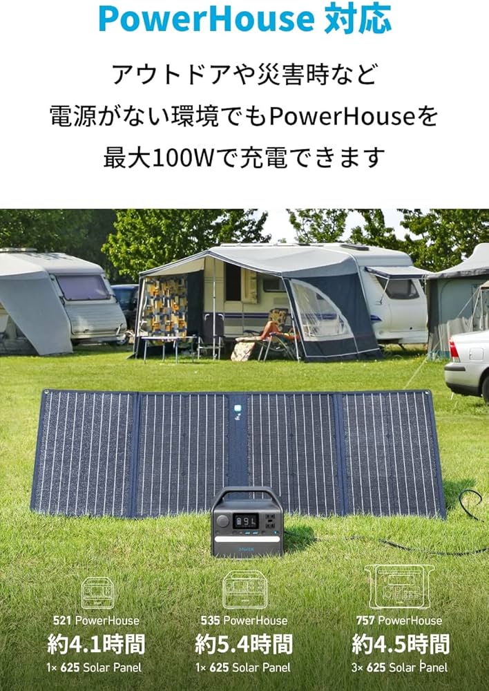 Amazon | Anker 625 Solar Panel (100W) ソーラーパネル 高効率