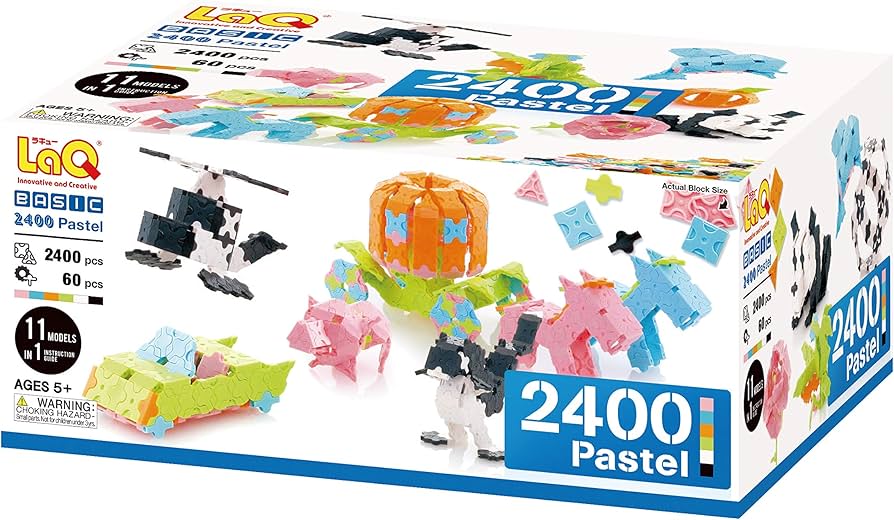 Amazon.co.jp: ラキュー (LaQ) ベーシック(Basic) 2400パステル : おもちゃ
