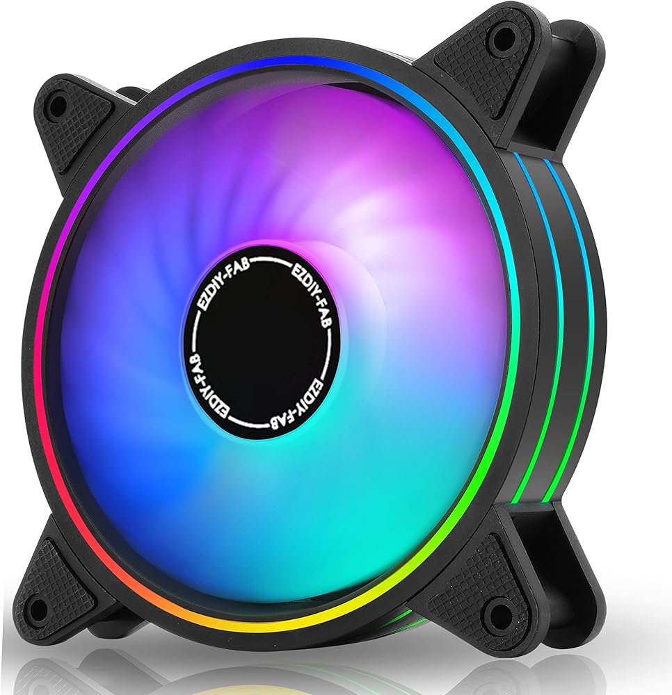 Amazon | EZDIY-FAB 120mm RGB PCケースファン RGB対応 静音 ファン 6