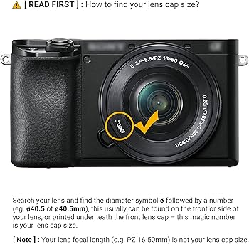 Amazon.com : 2-Pack 40.5mm Front Lens Cap Cover with Deluxe Cap