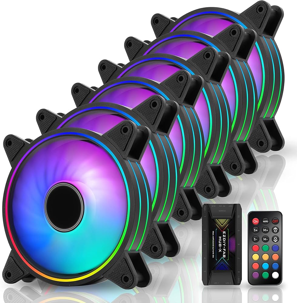 Amazon.com: EZDIY-FAB Moonlight 120mm RGB Case Fan, 6 Pack, ARGB